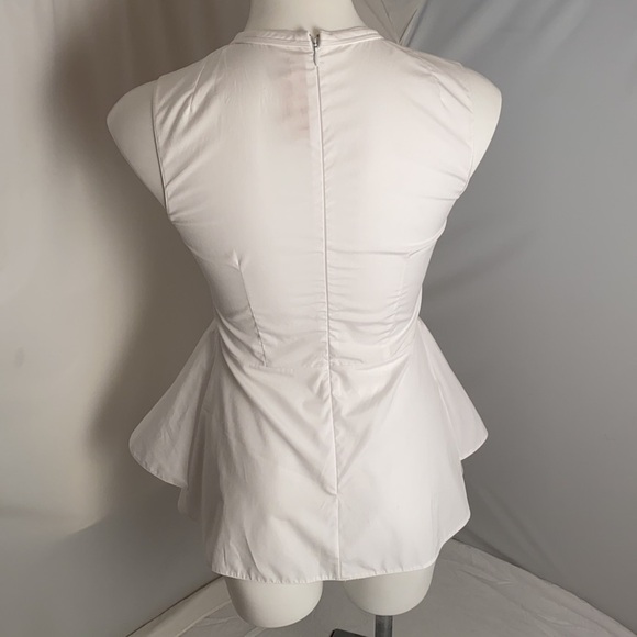 Marni white layered peplum sleeveless top 38 - Picture 5 of 12